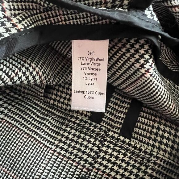 Marissa Webb Lennox Black & White Plaid Ruffle Detailed Wool Mini Skirt - Picture 9 of 9